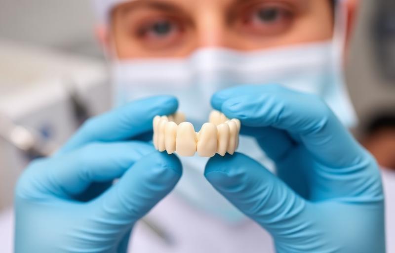 Dental crown held by dentist at The DNA Henley Clinic Henley on Thames?