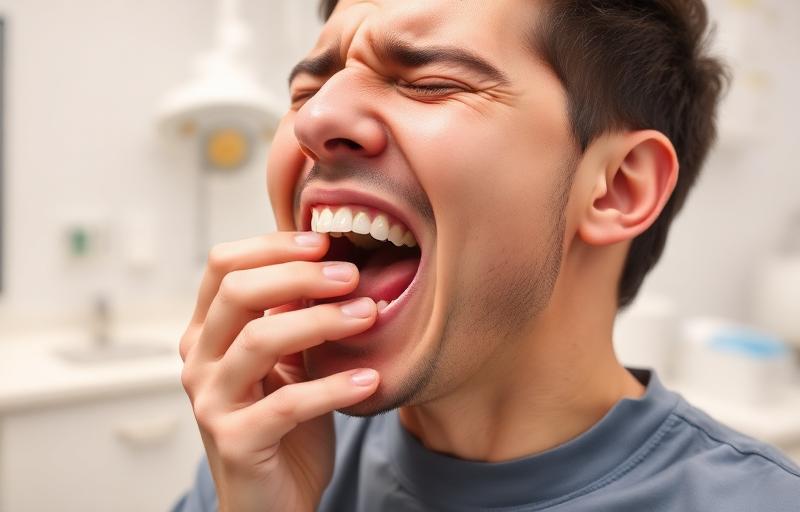 Patient experiencing toothache at dental clinic in Henley on Thames